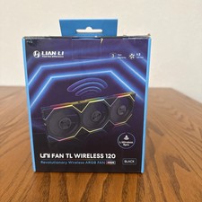 Lian Li UNI FAN TL120 LCD Wireless 12TL1W3B Triple Pack With Controller Black