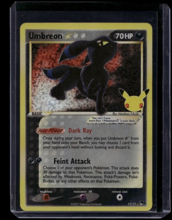 Pokemon TCG Umbreon Star 17/17 Celebrations Classic Collection NM