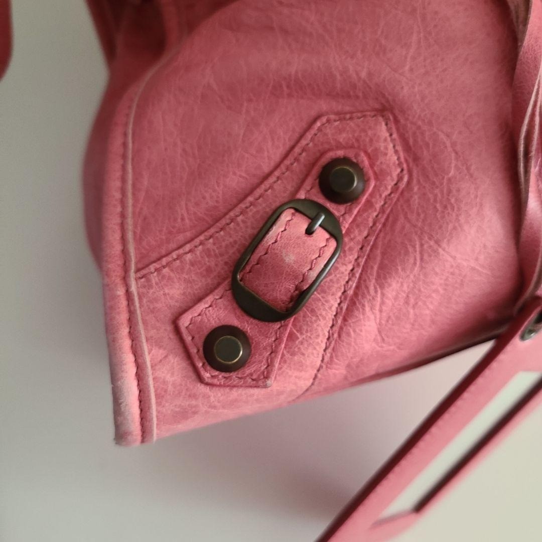 Balenciaga The City Bag 115748 Pink Leather 2Way Tote Shoulder Y2K thumbnail 6