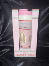 Cerra Ceramic Pink Travel Mug with Lid 18oz Coffee Tea Cup Travel Mug