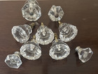 Vintage Antique Mixed Lot of 9 Glass Cabinet Door Drawer Pulls Knobs — photo 1