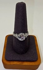 Ring Women's 5 Carat Moissanite 925 Sterling Silver Plated Six-Prong Size 6.75