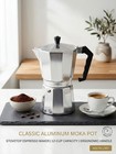 Stovetop Espresso Maker 4-6-9-12-Cup Polished Aluminum Cuban Coffee Pot