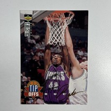 1994-95 Collector's Choice French #180 Vin Baker Gold Foil Signature Bucks