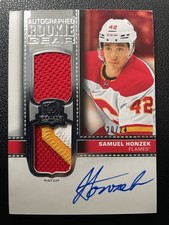 24-25 The Cup Hockey Autographed Rookie Gear Patch Auto RG-SH Samuel Honzek #/24