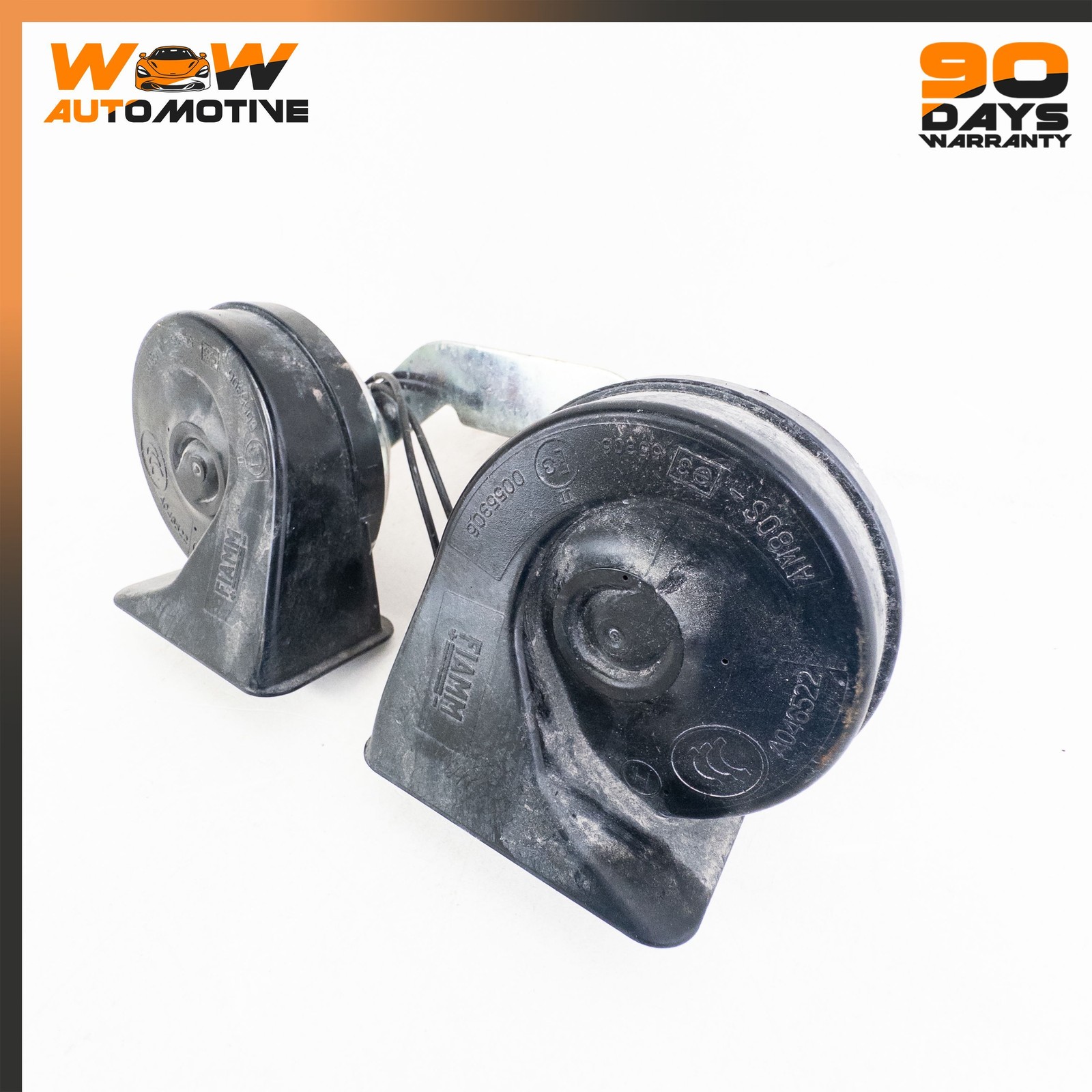08-19 MASERATI GRANTURISMO FRONT HIGH LOW TONE NOTE HORN SIGNAL BRACKET OEM