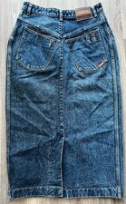 JORDACHE Basics Jean USA Vintage Retro Y2K Western DENIM SKIRT Bohemian sz S M