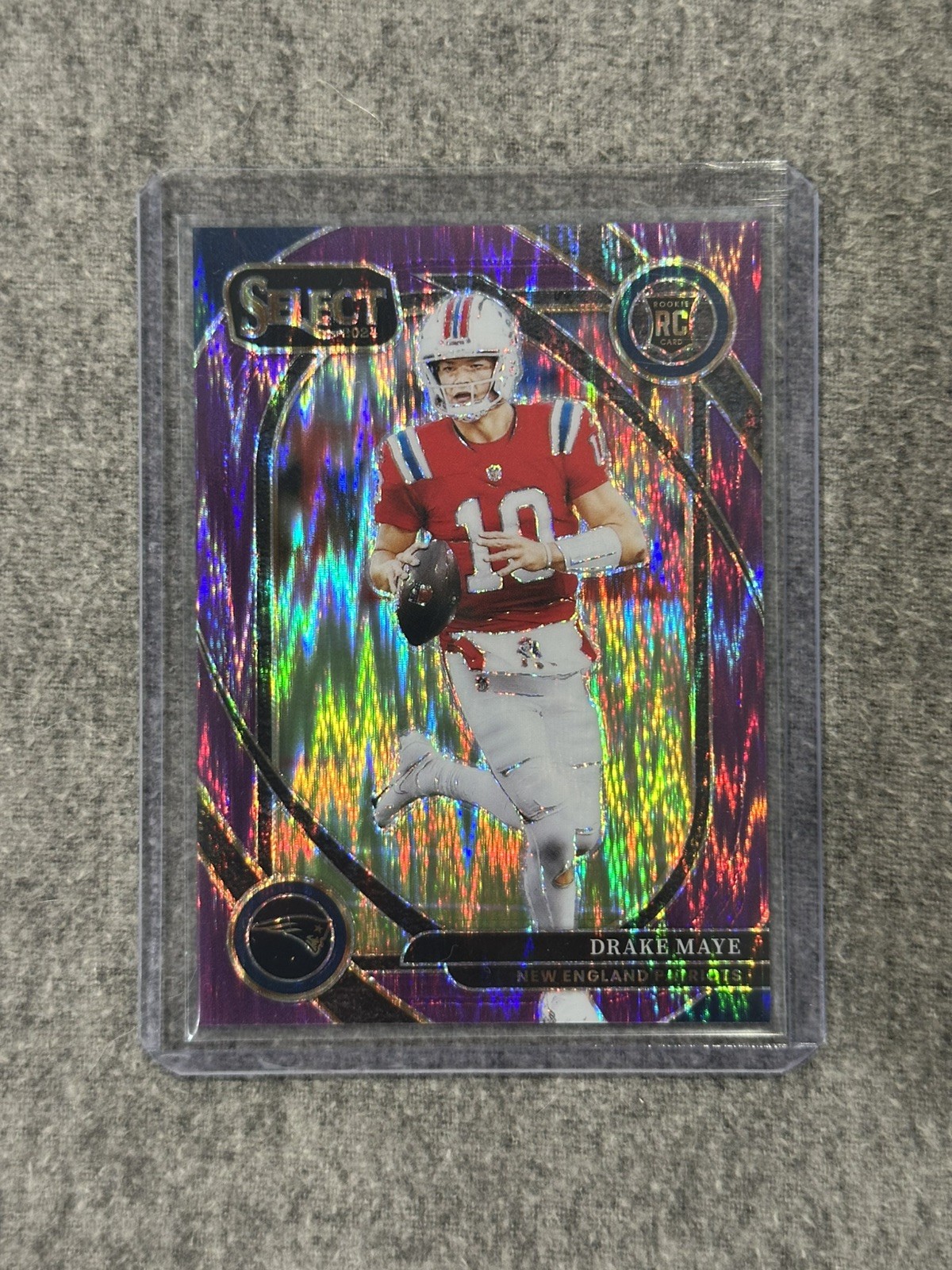Drake Maye Purple Shock Prizm /360 (RC) 2024 Panini Select - Club Level #218