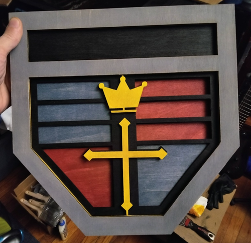 Laser Cut GoLion Voltron Crest Wood Art Display 5 Layers IFINISHED 11.9"x11.9" - Picture 4 of 7