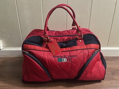 Vintage Roberta di Camerino Duffle Bag Travel Carry On Red