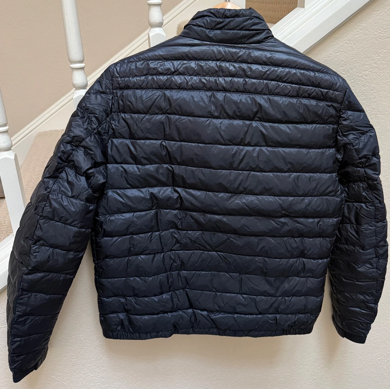 Men’s Moncler Longue Saison Daniel Down Jacket Size 2 Night Blue light weight image 2