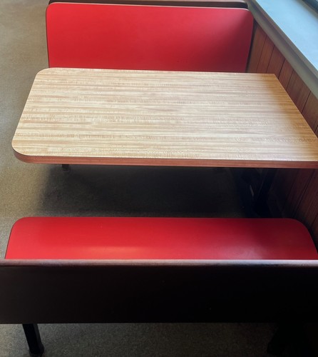 Plymold Contour Table with Seating 39-3/4"  Top, 41-1/2" Benches, 30" Tall