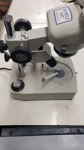 Meiji EMT Stereo Microscope Power 1x/2x  w/Stand/Dual Light Source