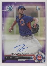 2017 Bowman Chrome Prospect Purple Refractor 198/250 Trevor Clifton Auto a6i