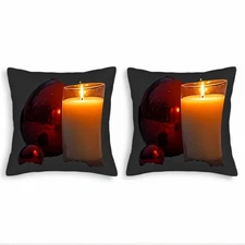 Set of 2 Decorative Throw Pillow Covers 18x18in -for Couch Bed Car