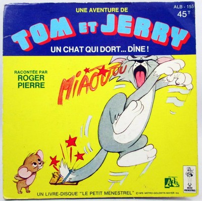 Tom & Jerry - 45Tours Book-Disc - ''A Sleeping Cat... dinner!'' - Le Petit Méne