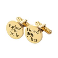 , Father of the Bride, I You First Cufflinks, Wedding Day Gift for Dad from D...