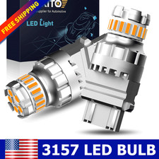 2x Error Free Amber 3157 3156 Led Turn Signal Parking Light Blinker Corner Bulbs