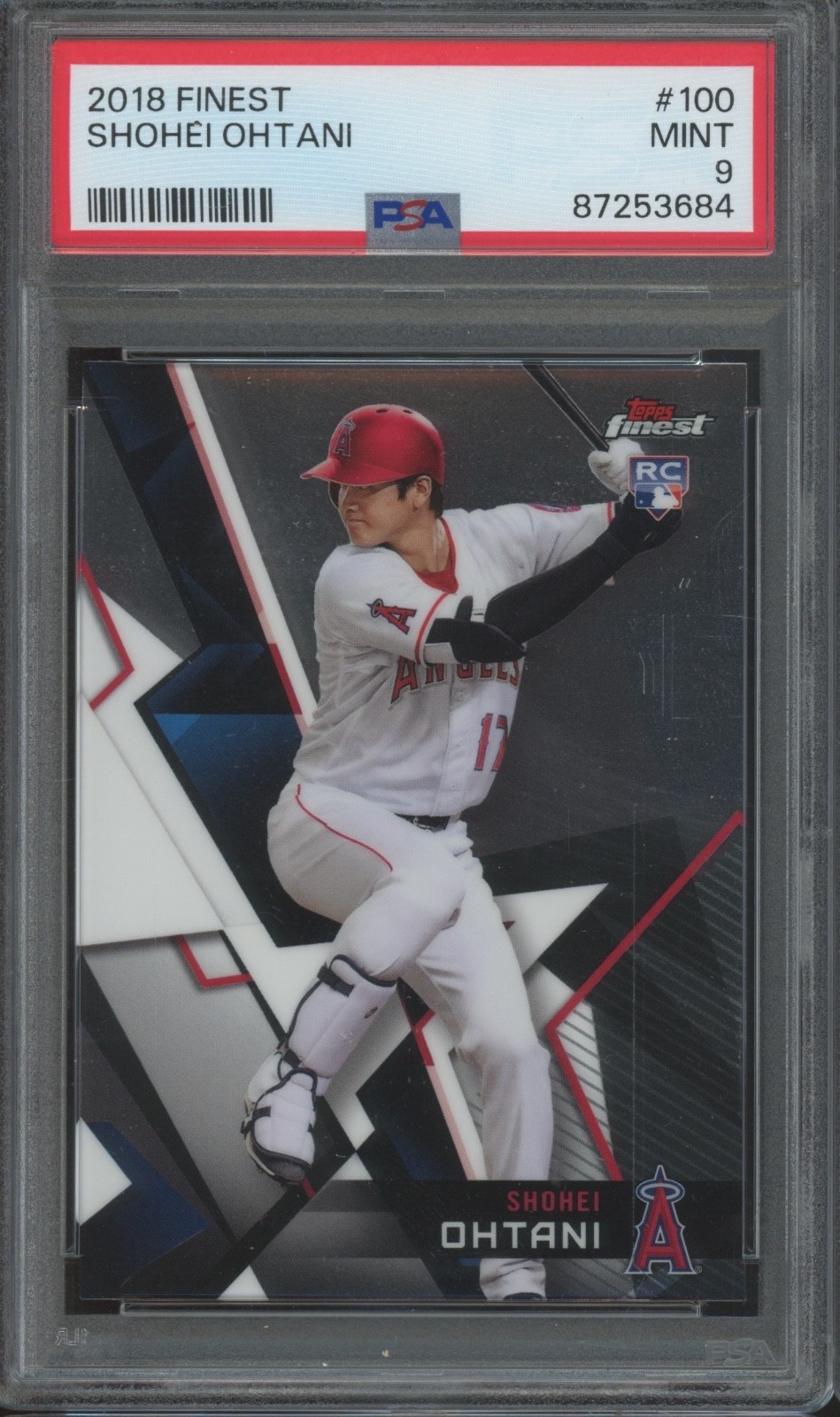 2018 Topps Finest #100 Shohei Ohtani RC Rookie Mint PSA 9