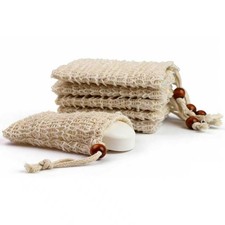 6-Pack Sisal Soap Bag, Exfoliating 1 Count Pack of 1 , Beige 1 Packs