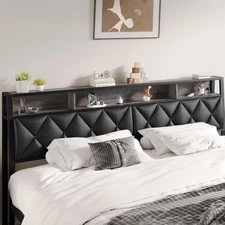 Queen Headboard Only, Headboard for Queen Size Bed with Storage, Upholstered Hea