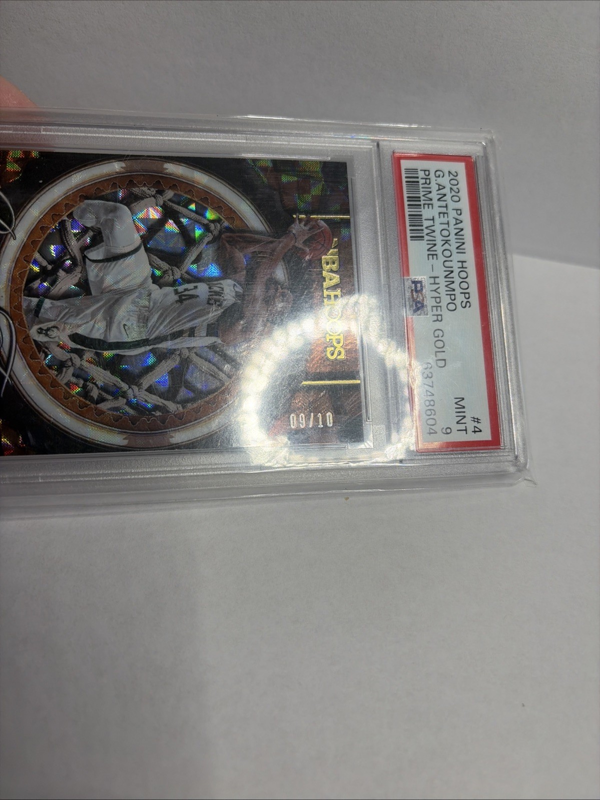 2020-21 Panini NBA Hoops - Prime Twine Giannis Antetokounmpo /10 🔥🔥psa 9 view 3