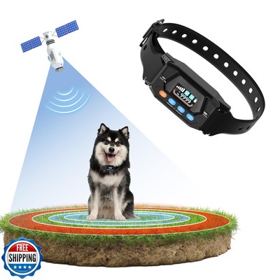 PATPET Wireless Dog Fence GPS Dog Collar Fence System - Electric Fence for Do