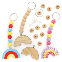 Baker Ross Regenbogen SchlüSselanhäNger Holz Bastelset Kinder 5Er Pack