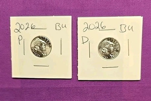 2026 P & D Emerging Liberty Dimes "BU"  In Coin Flips! **FREE SHIPPING**#wj500