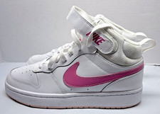 Nike Court Borough Mid 2 White Pink Womens 7.5 Youth 6Y CD7782-116 Shoes