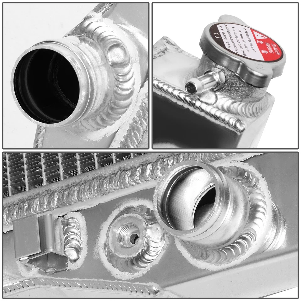 RADIADOR ALUMINIO 2 FILAS + 2X VENTILADOR 10" NEGRO PARA 96-02 CHEVY CAMARO/PONTIAC FIREBIRD Foto 4 de 4