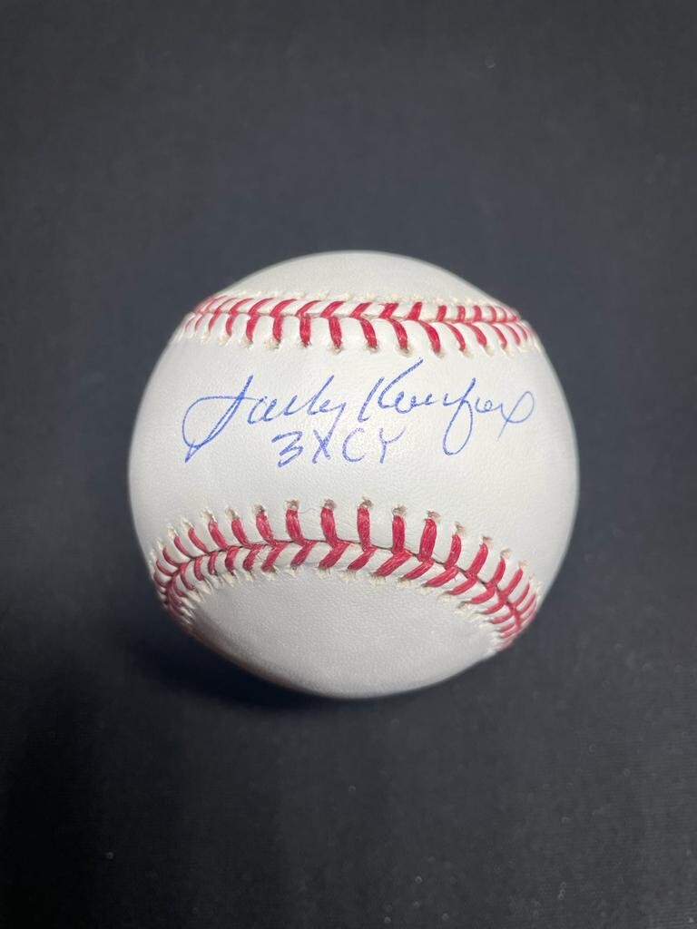 Sandy Koufax Autographed Signed 3XCY Inscribed OMLB Cert. Online Authentics, & JSA Steiner 