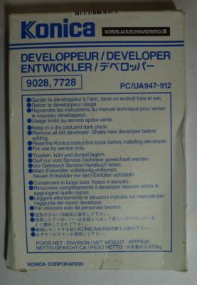 Konica Minolta PC/UA947-912 Developer Developer Black for 9028 7728 Original Packaging