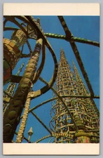 Simon Rodia's Towers in Watts California Postcard