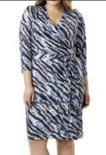 Mynt 1792 Animal Print Wrap Dress