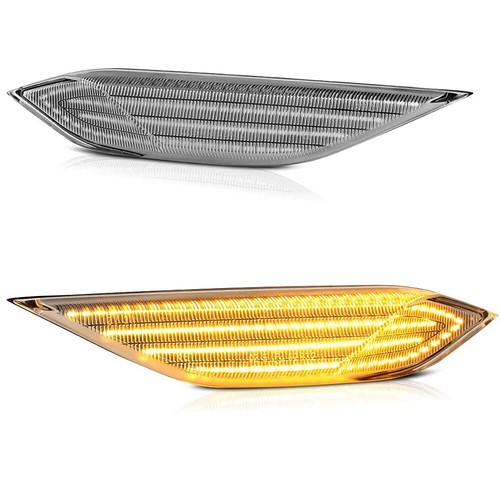 Clear Lens LED Side Marker Lights Signal Lamp For 2011-2014 Porsche Cayenne 958 - Picture 10 of 11