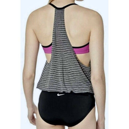 NIKE Layered Tankini Top & Black Bikini Bottom Swimsuit NEW Womens M NWT - Picture 2 of 13