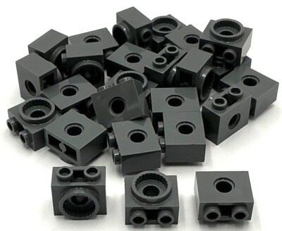Lego 25 New Dark Bluish Gray Technic Bricks Modified 1 x 2 x 1 1/3 Parts