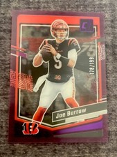 2023 DONRUSS CLEARLY PURPLE JOE BURROW #178/199