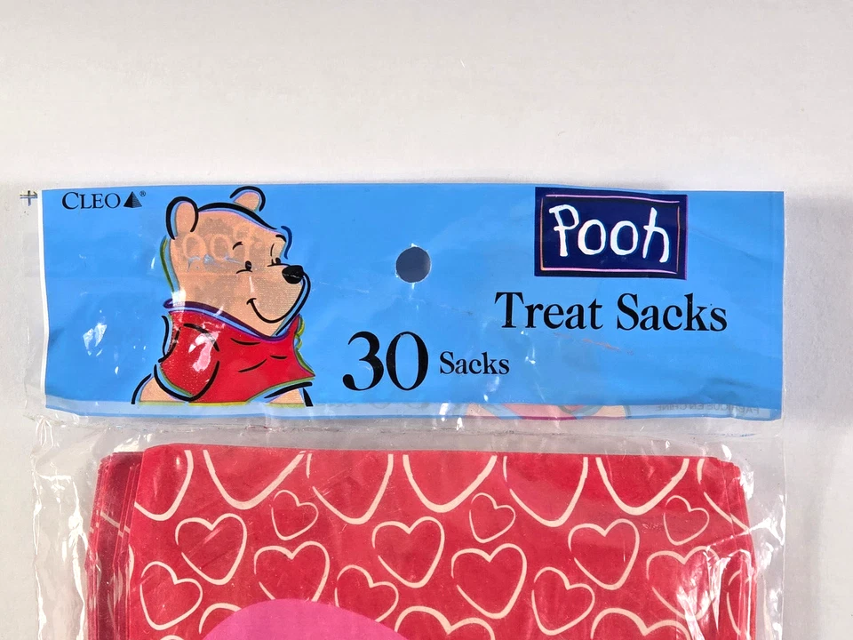 Bolsas de colección 1999 Disney Winnie The Pooh corazón rojo San Valentín golosinas favor - 30 unidades Foto 4 de 4