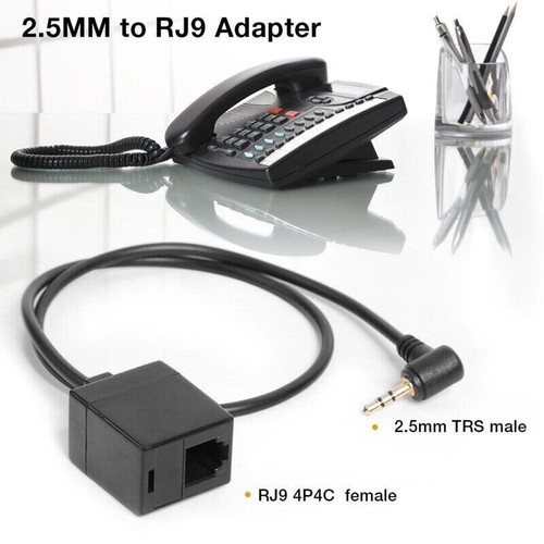 2.5mm Male to RJ9 4P4C Female Converter for Traffic Machine to Cellphone Headset - Picture 9 of 9