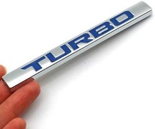 1pcs Metal Turbo Premium Car Side Fender Rear Trunk Emblem Badge Decalsblue