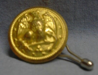 VINTAGE NAVY EAGLE LOOKING LEFT on ANCHOR BUTTON N S MEYER INC NEW YORK 7/8''