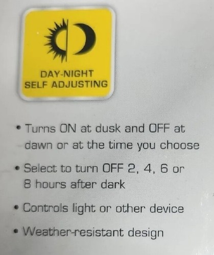15 Amp 24-Hour Outdoor Plug-In Mechanical Dusk - Dawn Timer with Grounded Outlet - Picture 3 of 5