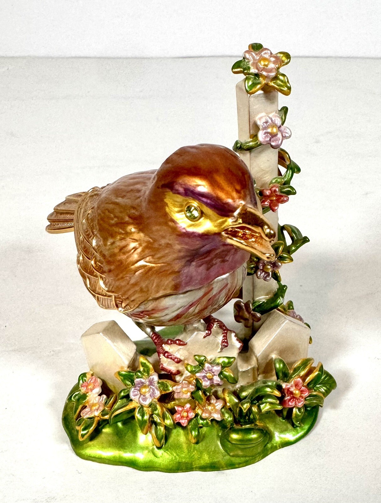 JOAN RIVERS FLIGHTS OF FANTASY ENAMEL BIRD TRINKET KEEPSAKE BOX COLLECTION