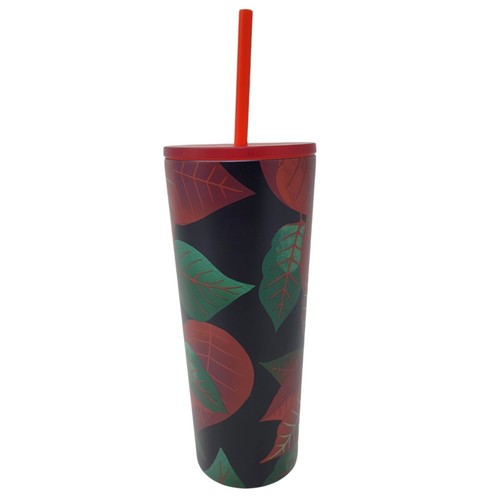 Starbucks Holiday Poinsettia Stainless Steel Tumbler 16oz Christmas 2020 Red New - Picture 5 of 9