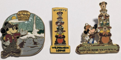 Disney Wilderness Lodge Pin LE2500 2006 Mickey Mouse Fire Rock and Friends set