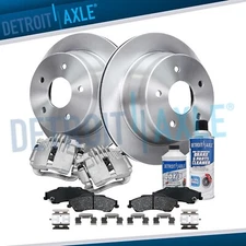 Rear Disc Rotors Calipers Ceramic Brake Pads for S10 Blazer Jimmy Sonoma Bravada