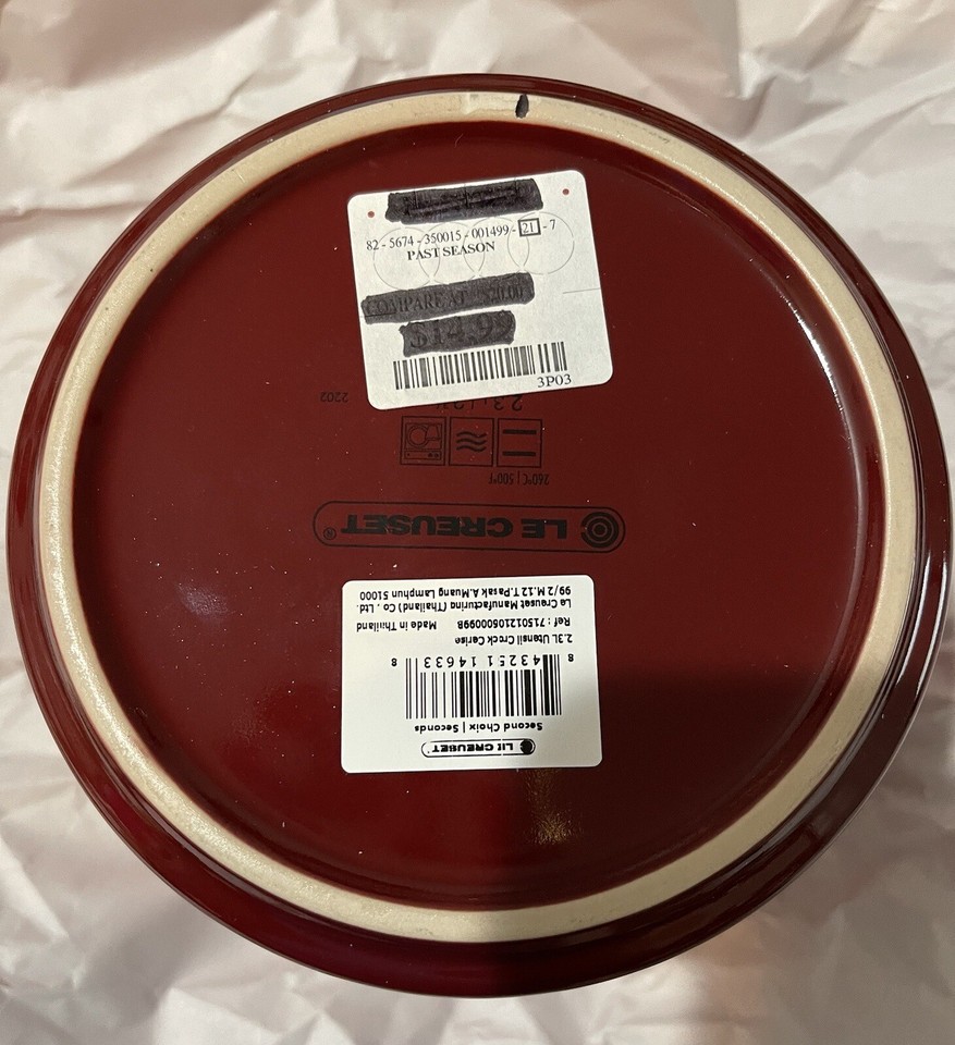 Le Creuset Signature Utensil Crock🎁 ️ Utensil Holder Cerise Color Stoneware NWT eBay