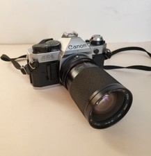 Canon AE-1 PROGRAM 35mm SLR Film Camera w Vivitar SMS 28-85mm Lens 1:3.5-4.5